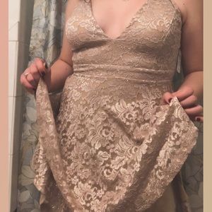 sparkly nude dress! 💓